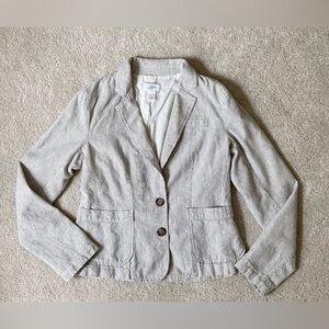 Ann Taylor Loft linen blend lined blazer 4